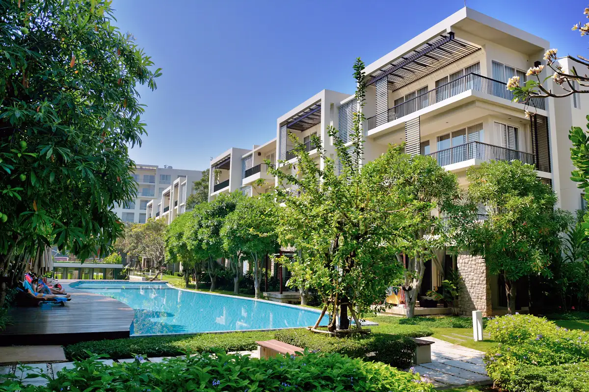 Apartment block inside a Kenyan gated estate